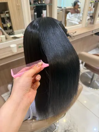 ロング パーマ 韓国ヘアメイク🎀/ 縮毛矯正✨山本媛香のヘアスタイル