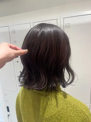 ミディアム カラー みう/仙台/暖色/ 艶髪/顔周りカット/のヘアスタイル