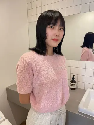 ミディアム ボブカットモデル/パ ーマ/harunaのヘアスタイル