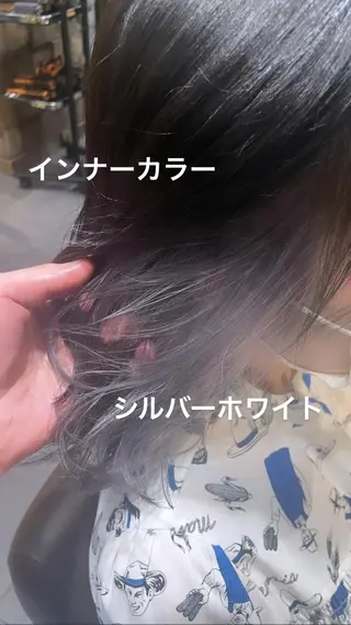 ミディアム カラー ブリーチ＆縮毛矯正 🧸tomoki🧸のヘアスタイル