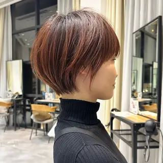 ショート お悩み改善ボブ 顔まわりカット/こうのヘアスタイル