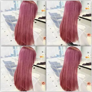 ロング カラー ヘアアレンジ ダブルカラー 韓国ヘアKYONのヘアスタイル