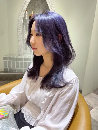 ミディアム カラー MASHU韓国ヘア/ レイヤー/透明感カラのヘアスタイル