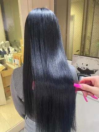 ロング カラー ハイトーンカラーエク ステ🌺RENA🌺のヘアスタイル