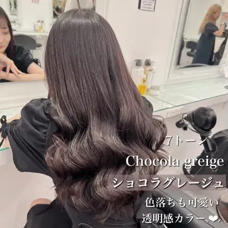 ロング カラー 透け上品ハイトーン 職人ゆうと🤍のヘアスタイル