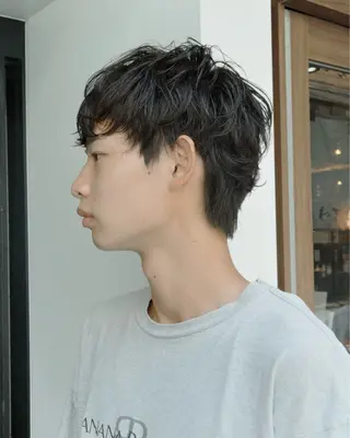 パーマ メンズ お洒落カジュアル🍃 まなとのヘアスタイル