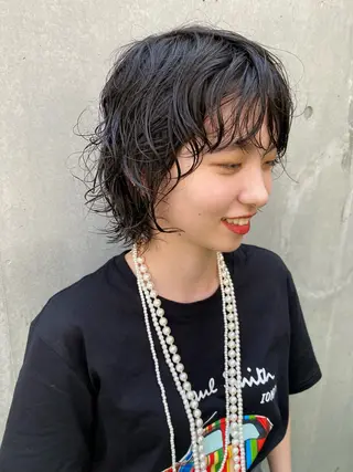 ミディアム パーマ 🌟ショート特化 美容師🌟ジョセフのヘアスタイル