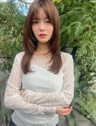 セミロング カラー ヘアアレンジ 🌿レイヤー/透明感 艶🌿TATSUKIのヘアスタイル