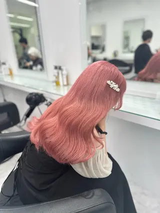 セミロング カラー ❄最強かわいいカラー ❄️MINA❄️のヘアスタイル