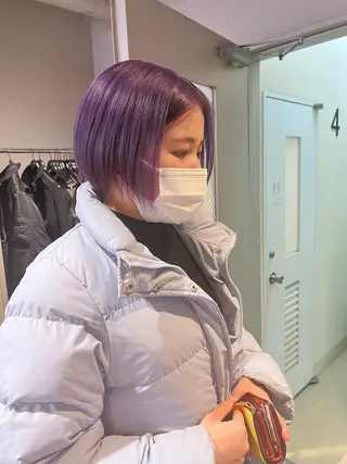 セミロング カラー ヘアアレンジ neon hair所属・🩵 JURI🩵のヘアスタイル