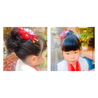 キッズ 長谷川 礼子のヘアスタイル