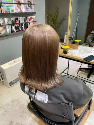 ミディアム カラー 透明感/艶髪カラー/ 韓国/rinaのヘアスタイル