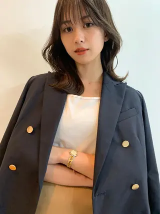 ミディアム カラー SAKURA 原宿所属・なかの たくみのヘアスタイル