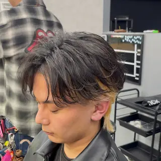 パーマ ヘアアレンジ メンズ フェザーオーダー Ｎｏ．1美容師のヘアスタイル