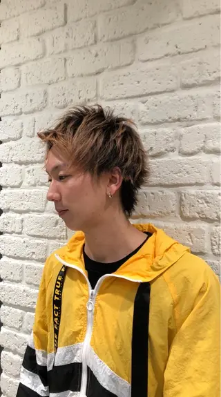 ショート カラー パーマ メンズ glow所属・山田 博仁のヘアスタイル