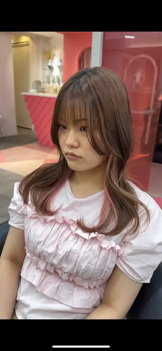 セミロング カラー 原宿/ボブ/髪質 改善/レイヤー/優希のヘアスタイル