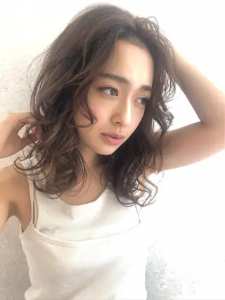 ミディアム カラー 髪質改善/艶髪特化 /柔らかさ/清水翔矢のヘアスタイル