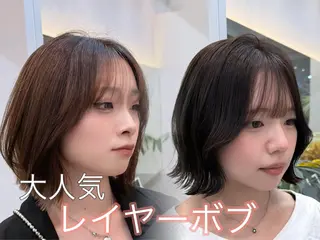 ミディアム Hello by Sea所属・レイヤー/艶髪/ボブ /くびれ/伊藤　勇司のヘアスタイル