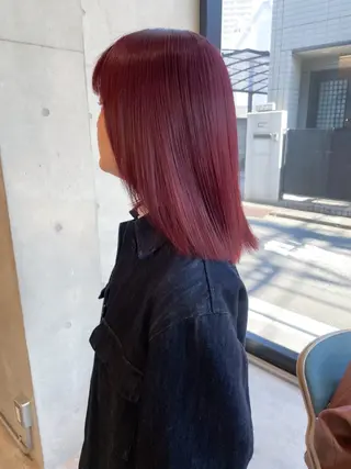 ミディアム カラー ヘアアレンジ ミニボブ/ブリーチ 🌈MISATOのヘアスタイル