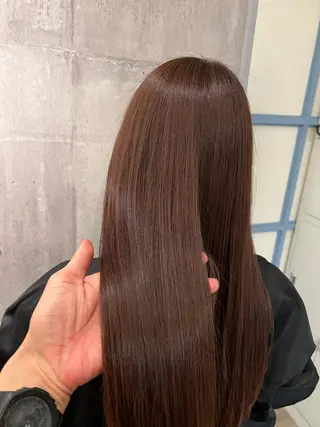 ミディアム カラー ブリーチ/髪質改善/ レイヤー/YUTO‎のヘアスタイル