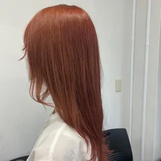 セミロング カラー パーマ ヘアアレンジ ネイル マツエク・マツパ 韓国風ベージュ🤎 赤みなし🌿横浜🤎のヘアスタイル