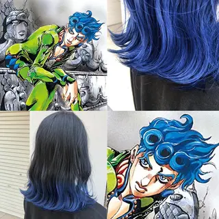 ミディアム ブリーチなしダブル カラー縮毛矯正　下野のヘアスタイル