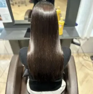 ロング パーマ 好印象メンズ特化/就 活/縮毛髪質改善のヘアスタイル