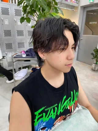 ショート パーマ メンズ 普通の美容室じゃない ‼️/若林のヘアスタイル