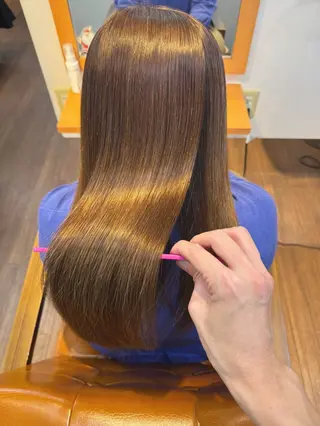 セミロング カラー パーマ 蒲田TSUJINO/ 縮毛矯正/髪質改善のヘアスタイル