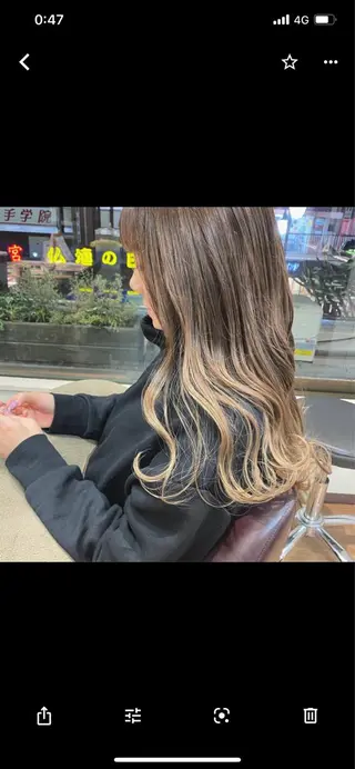 ロング 鈴木 志保のヘアスタイル