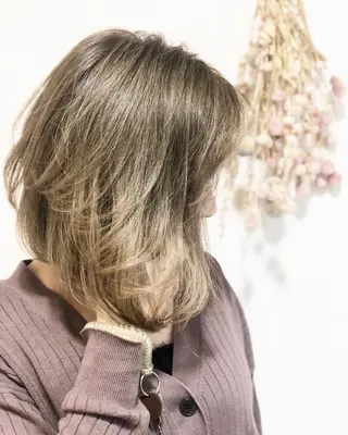 ミディアム ブリーチ/髪質改善 NYNY大久保のヘアスタイル