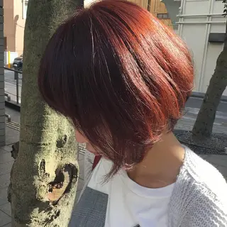 ショート カラー パーマ embrace エンブレイスのヘアスタイル