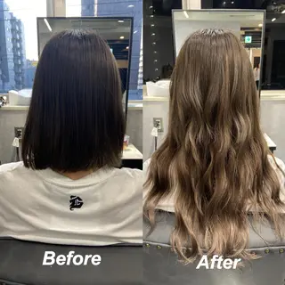 ロング プルエクステ/インナ ーカラー🦊はるなのヘアスタイル