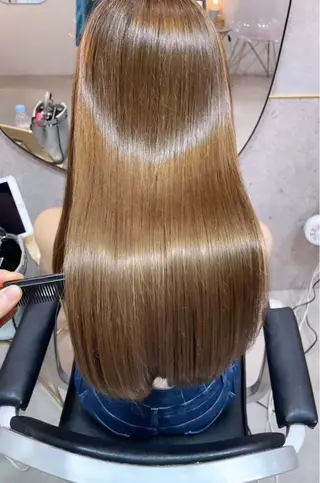 セミロング カラー 新宿/韓国レイヤー 髪質改善カラー/角所のヘアスタイル