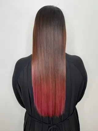 ロング カラー 杉田 一浩のヘアスタイル