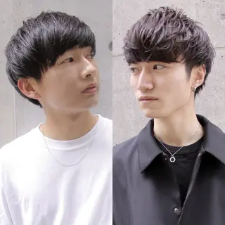 ショート パーマ メンズ 心斎橋メンズパーマ/ シャドウ/山下拓実のヘアスタイル
