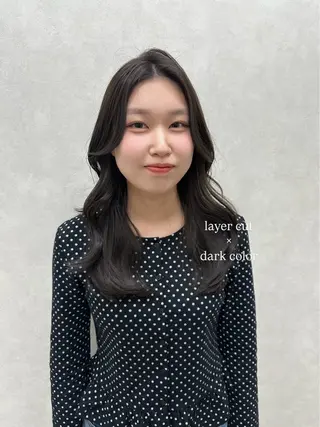 セミロング カラー 🇰🇷韓国ｽﾀｲﾙ ﾚｲﾔｰ/ayanaのヘアスタイル