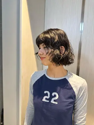 ショート パーマ OLSEN D.B.A BALLOON HAIR所属・さとう あやかのヘアスタイル