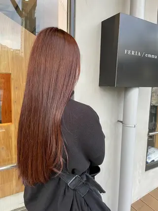 ロング カラー FERIA桃山台🍑 𝕄𝕖𝕘𝕦のヘアスタイル