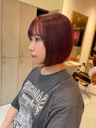 カラー D’na所属・🎀暖色ガーリー/ ボブ/みさき🎀のヘアスタイル