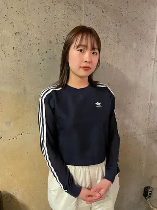 ミディアム カラー パーマ/レイヤー 岩山丈一郎のヘアスタイル