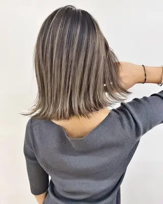 ミディアム カラー 縮毛/ショート/ ボブ/レイヤー/小原のヘアスタイル