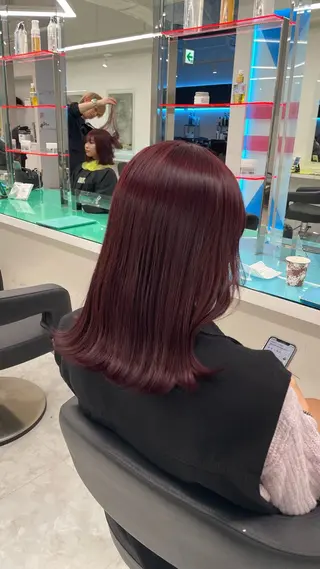 セミロング カラー 中韓レイヤー/ ブラウン🤎はやとのヘアスタイル