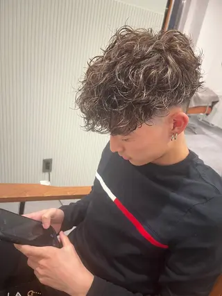 ショート カラー パーマ メンズ 【メンズ特化】 メンズパーマ/雄斗のヘアスタイル