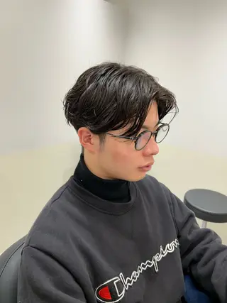 ショート パーマ メンズ 🩰ニシムラヒカリ 半個室salon♡*のヘアスタイル