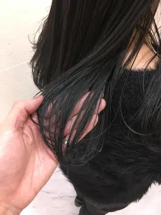 ロング カラー 斉藤 貴也のヘアスタイル