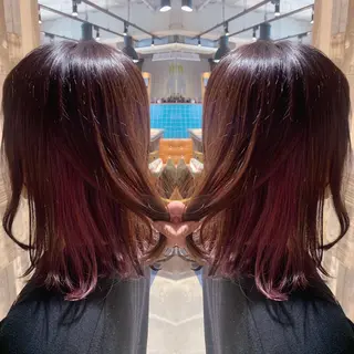 ミディアム カラー 韓国🇰🇷 ✂︎hair 内田愛のヘアスタイル