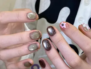 ネイル By moonネイル 🌷ワンホン/韓国風のネイルデザイン