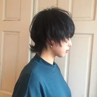 ショート ホワイト&レイヤーカ ットエクステ長畠俊輔のヘアスタイル