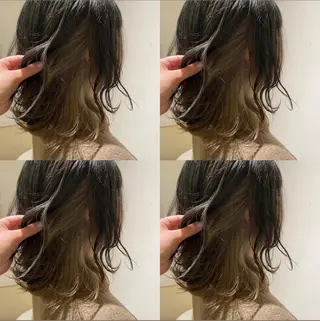 ミディアム カラー レイヤー×髪質改善 マネージャー安藤光司のヘアスタイル